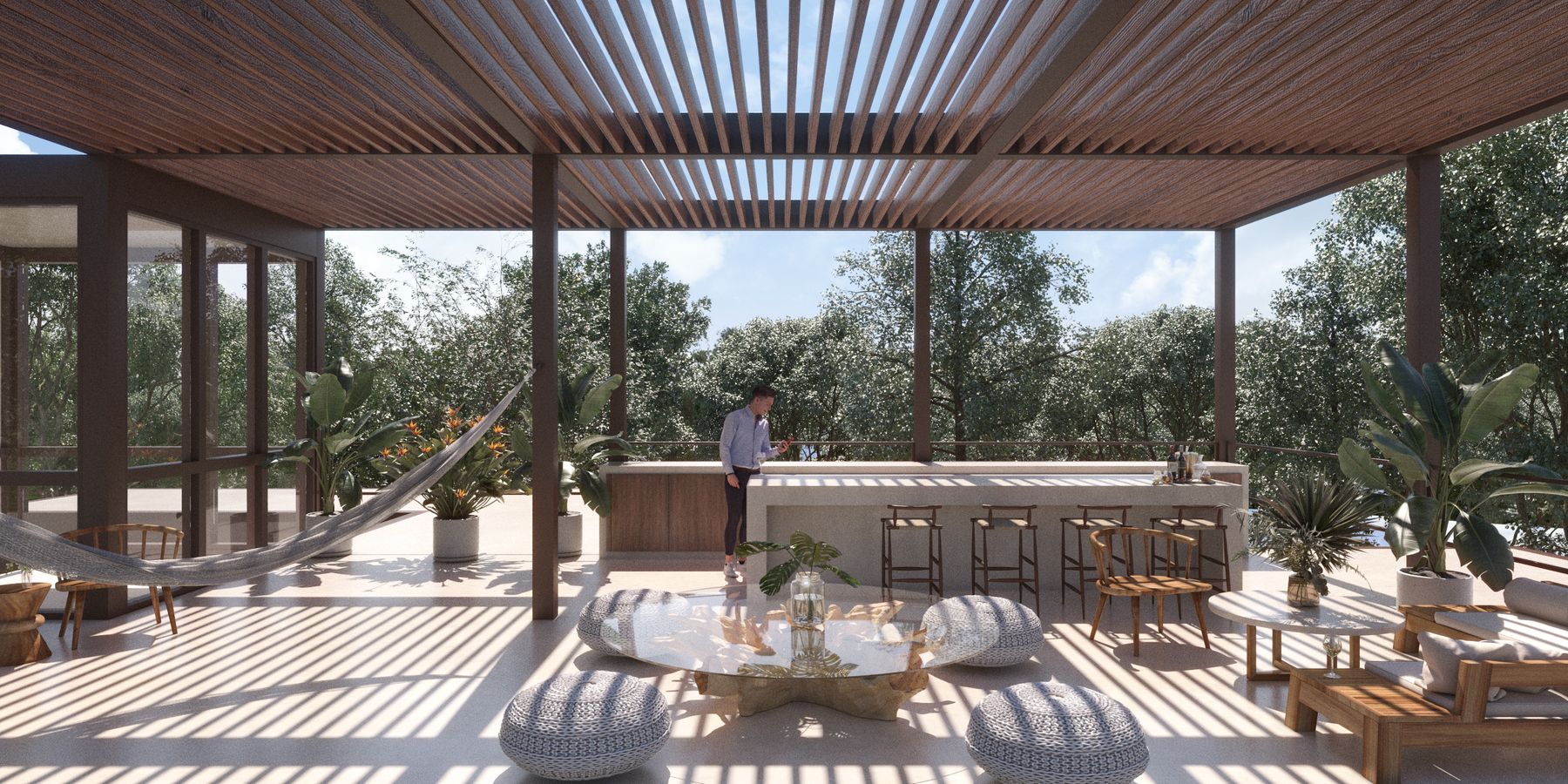 Covered terrace